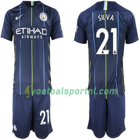 Manchester City David Silva 21 Kind Uit Tenue 2018-19